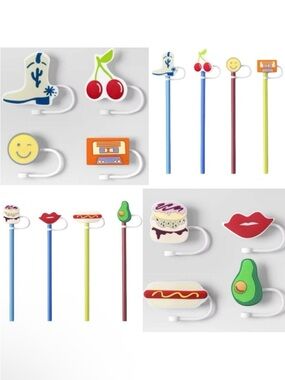 🆕- Set of 2- 4Pack Room Essentials
Silicone Straw Toppers
